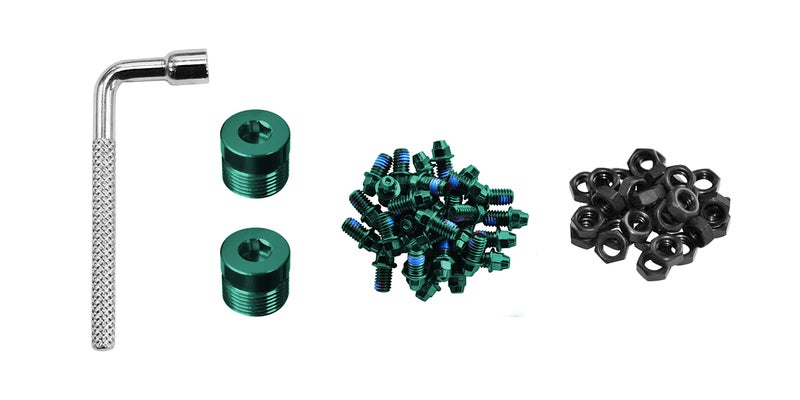 Funn Pedal Pins Studs for Black Magic Pedals (Green) - Image 1